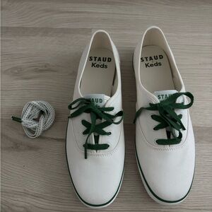 STAUD x Keds White Canvas Shoe